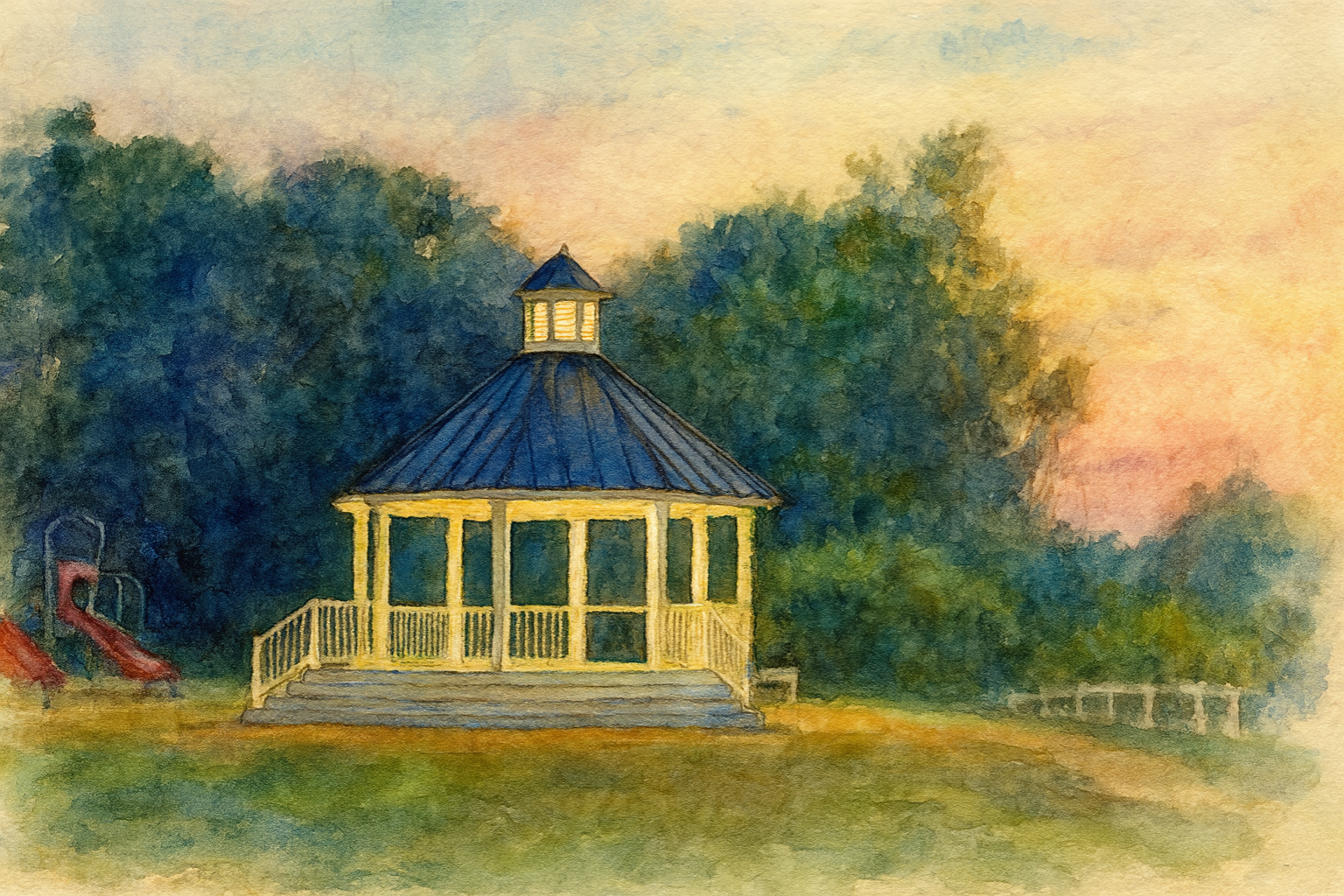 Gazebo Watercolor